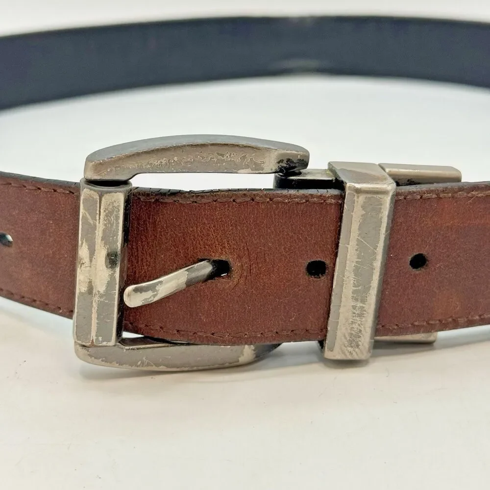 Levi Strauss & Co. Original Riveted Men's 34 Reversible Leather Belt Black Brown